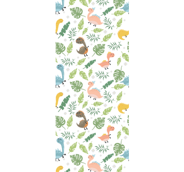 Baby jungle scene dino wallpaper - TenStickers
