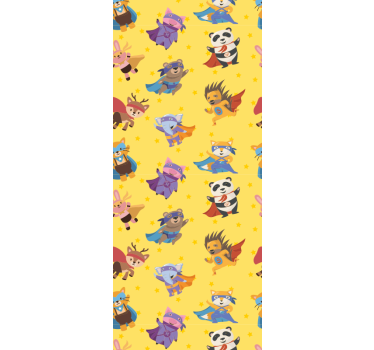 Animal wallpaper with superhero characters - TenStickers
