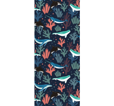 Underwater Scene fishes wallpaper - TenStickers