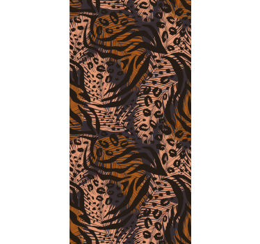 Tropical animal pattern leopards wallpaper - TenStickers