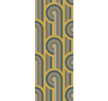 Curved Pattern Design wallpaper geometric - TenStickers