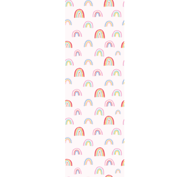 Colorful rainbow patterns wallpaper childrens room - TenStickers