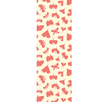 Charming orange pattern butterfly wallpaper - TenStickers