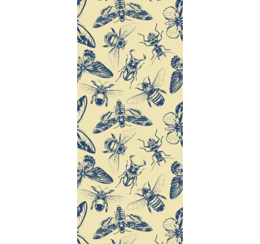 Insect Patterns Collection cute animal wallpaper - TenStickers