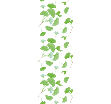 Leaves wallpaper ginkgo biloba design - TenStickers