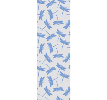Blue Dragonfly Pattern animal wallpaper - TenStickers