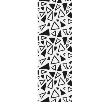 Black and white motif wallpaper triangles - TenStickers