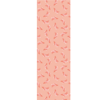 Birds wallpaper elegant pink design - TenStickers