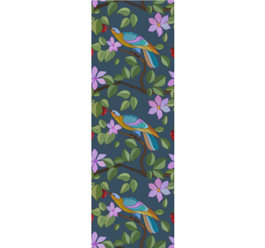 Birds wallpaper vibrant tropical design - TenStickers
