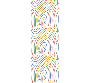 Colorful curvy lines office wallpaper - TenStickers