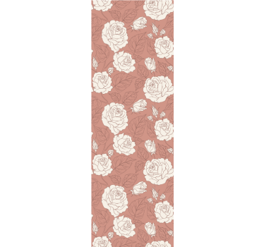 Rose petal pattern flowers wallpaper - TenStickers