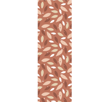 Brown natural pattern leaves wallpaper - TenStickers