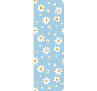 Daisy Pattern Bloom flowers wallpaper - TenStickers