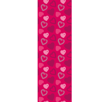 Fucsia Hearts Pink wallpaper - TenStickers
