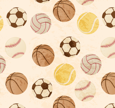 Vintage balls pattern Retro Wallpaper - TenStickers