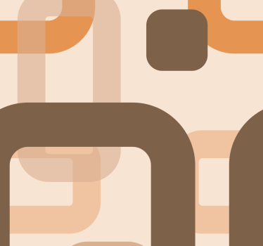Retro Squares Design 70s Wallpaper - TenStickers