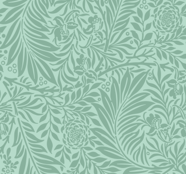 mint green vintage pattern Dining room wallpaper - TenStickers