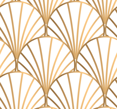 art deco white and gold Wedding wallpaper - TenStickers