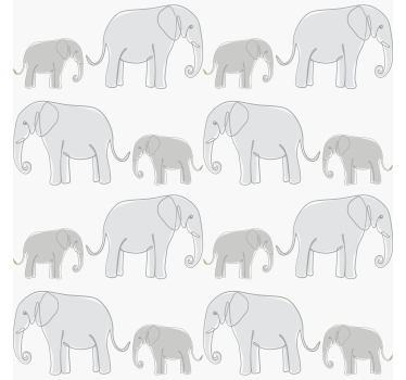 minimalist elephants Kids wallpaper - TenStickers