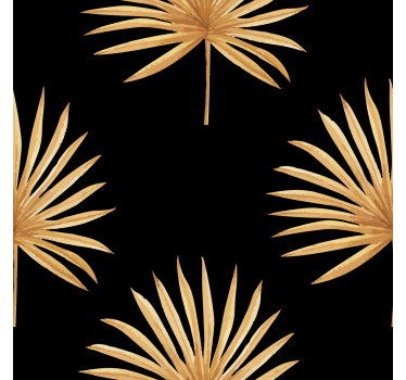 Fern pattern black wallpaper - TenStickers