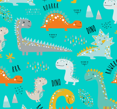 Dinosaur Delight dino wallpaper - TenStickers