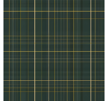 Dark green Scotthish pattern square wallpaper - TenStickers