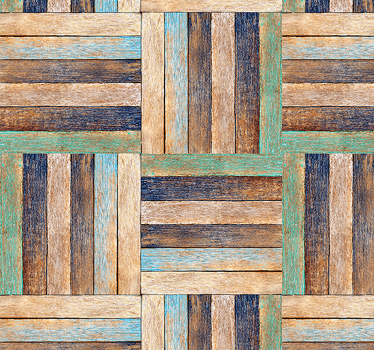 Weave of colours wood Pattern Wallpaper - TenStickers