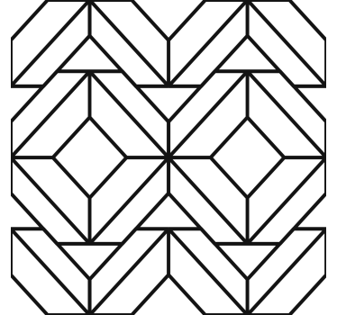 Black and white geometric pattern modern wallpaper - TenStickers