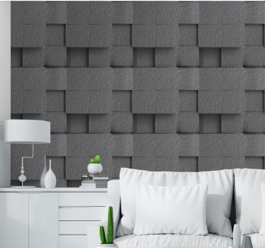 3D acoustic panels immitation Living room wallpaper - TenStickers