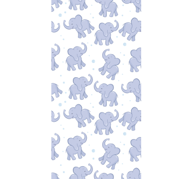 Elephant wallpaper elephant joy - TenStickers