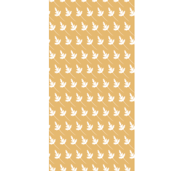 Flying white display leaves wallpaper - TenStickers