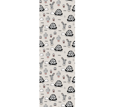 Tortoise Patterns cute animal wallpaper - TenStickers