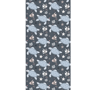 Sea Creatures Design cute animal wallpaper - TenStickers