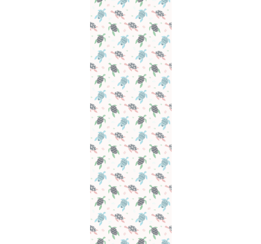 Soft color turtles Kids Wallpaper - TenStickers