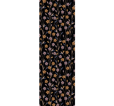 Flower Stem Pattern wallpaper flowery - TenStickers