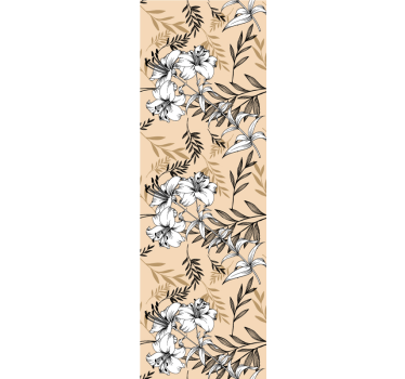 Graceful bloom composition entrance wallpaper - TenStickers