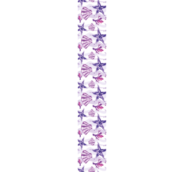 Purple seashell and starfish fishes wallpaper - TenStickers