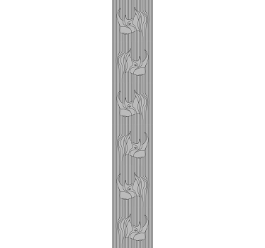 Stylised grey figures cute animal wallpaper - TenStickers