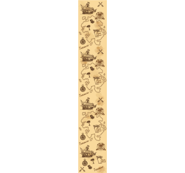 Pirate Adventure Map classic wallpaper - TenStickers