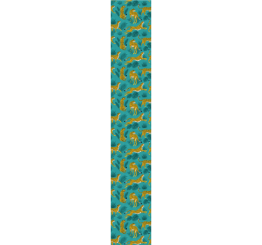 Turquoise Pattern leopards wallpaper - TenStickers