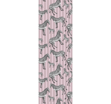 Wallpaper zebra pink animal design - TenStickers