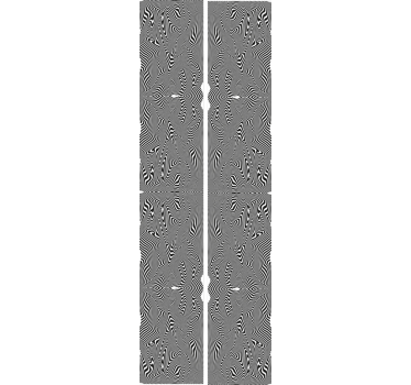 Curved motif wallpaper zebra - TenStickers