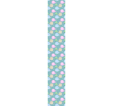 Colorful Elephants Pattern elephant wallpaper - TenStickers