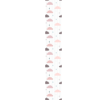 Cloudy Raindrop Motif nature wallpaper - TenStickers