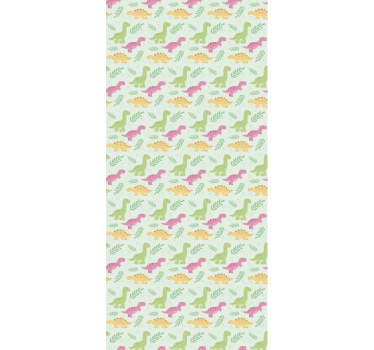 Pastel Dinosaur Pattern dino wallpaper - TenStickers