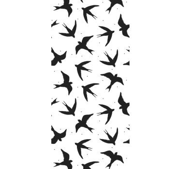 Flying Swallows Pattern birds wallpaper - TenStickers