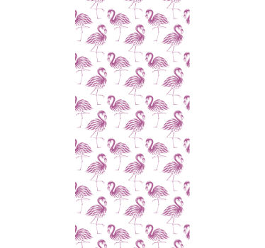 Flamingo Motif cute animal wallpaper - TenStickers
