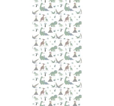 Dinosaur Montage dino wallpaper - TenStickers
