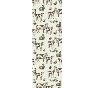 Retro animals Cool animal wallpaper - TenStickers