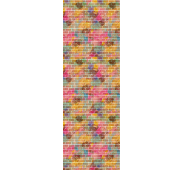 Brick wallpaper colorful brick mosaic - TenStickers